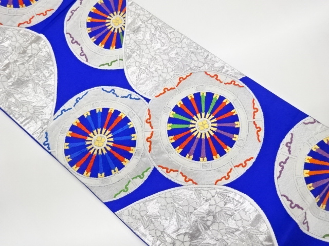 JAPANESE KIMONO / FUKURO OBI / SILK / WOVEN GENJIGURUMA & WEEPING SAKURA